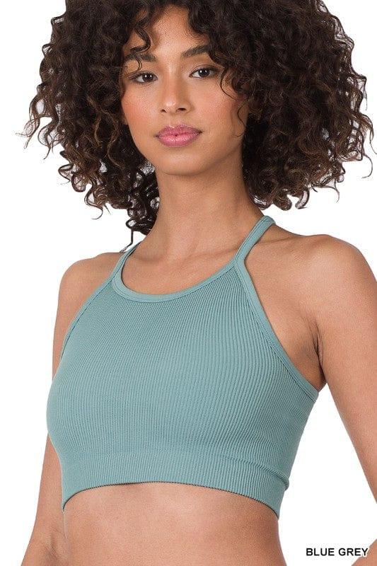 Women's Orca high neck ribbed bralette - Esme and Elodie