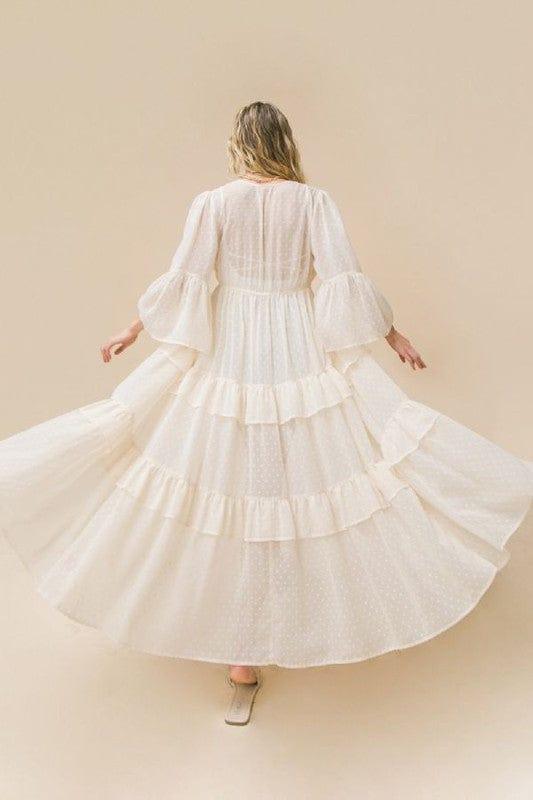Palm Springs- textured maxi coverup with open front detail - Esme and Elodie