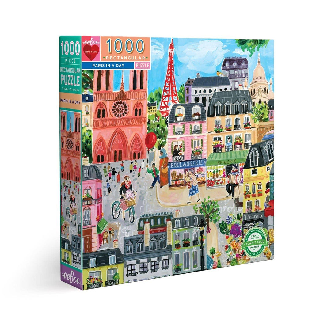Paris in a Day 1000 Piece Rectangle Puzzle - Esme and Elodie