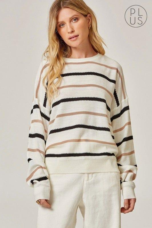 Paris- striped sweater with round neckline - Esme and Elodie
