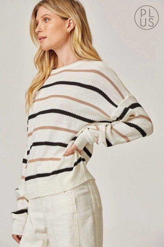 Paris- striped sweater with round neckline - Esme and Elodie