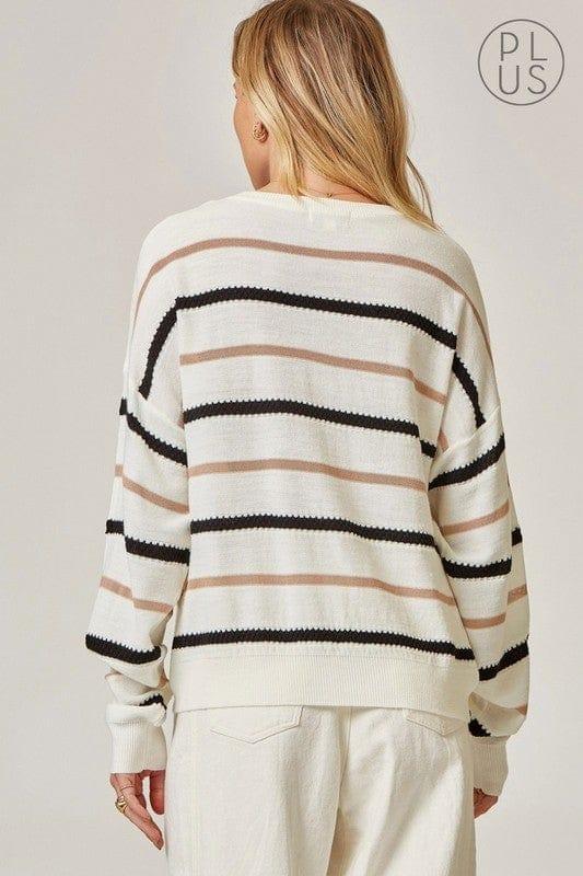 Paris- striped sweater with round neckline - Esme and Elodie