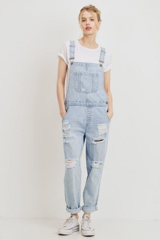 Plus Women's distressed overalls boyfriend fit - Esme and Elodie