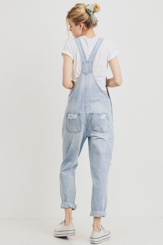 Plus Women's distressed overalls boyfriend fit - Esme and Elodie