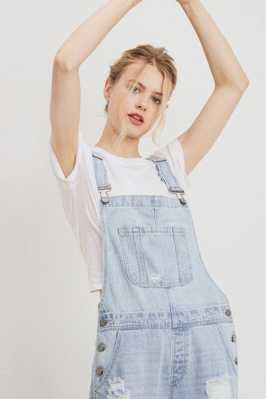 Plus Women's distressed overalls boyfriend fit - Esme and Elodie