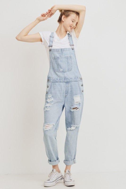 Plus Women's distressed overalls boyfriend fit - Esme and Elodie