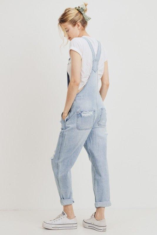 Plus Women's distressed overalls boyfriend fit - Esme and Elodie