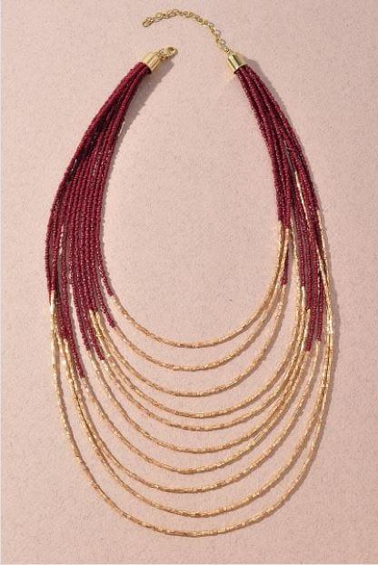 Port Wine- layered necklace - Esme and Elodie