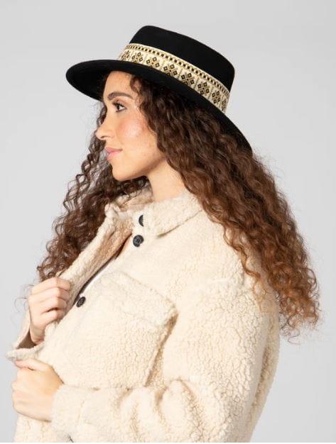 Porter- flat brim round top hat - Esme and Elodie
