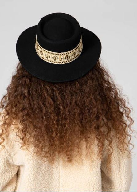 Porter- flat brim round top hat - Esme and Elodie