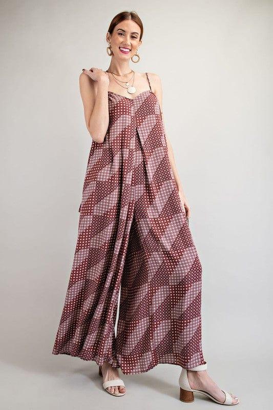 Women's Printed Gauze Jumpsuit - Esme and Elodie