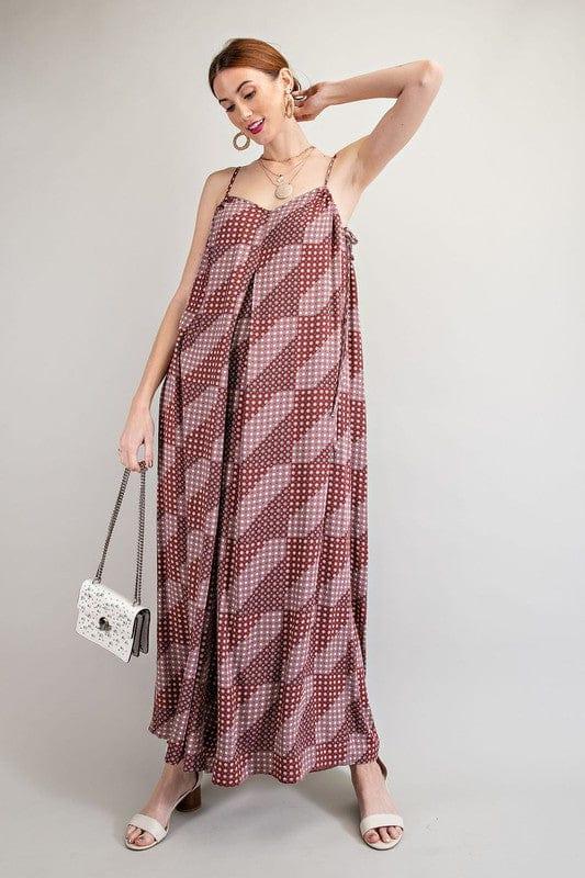 Women's Printed Gauze Jumpsuit - Esme and Elodie