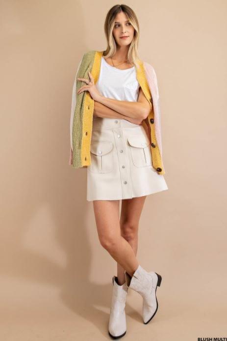 Pull me Closer- womens color block cardigan - Esme and Elodie