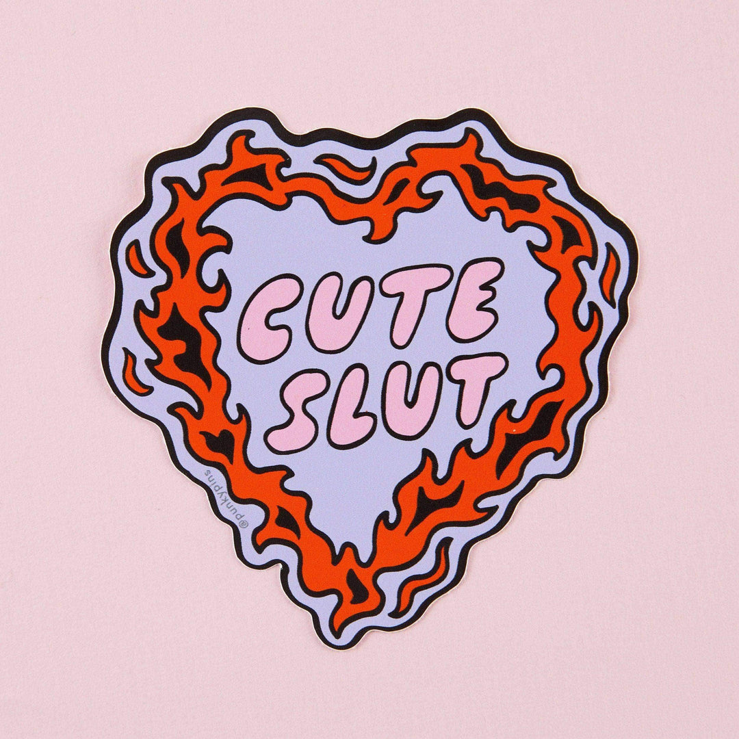 Punky Pins - Cute Slut Vinyl Sticker - Esme and Elodie