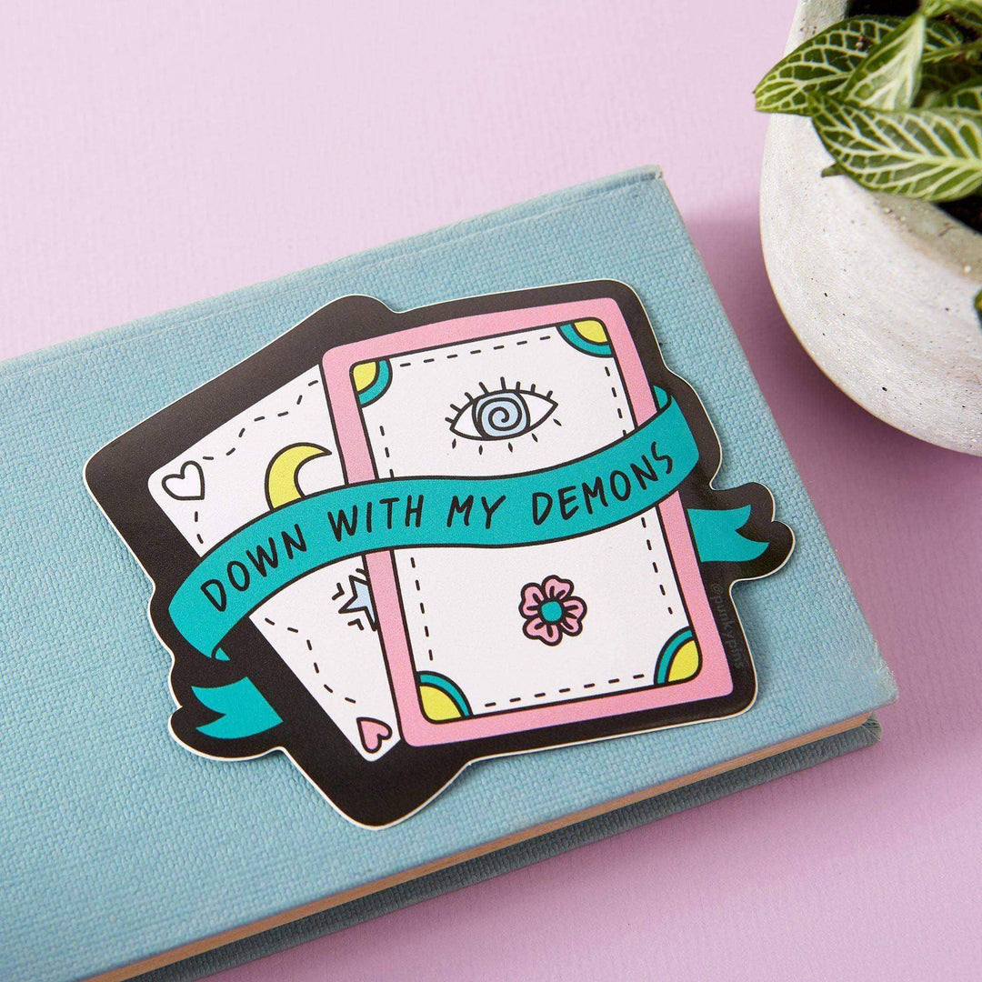 Punky Pins - Down With My Demons Laptop Sticker - Esme and Elodie