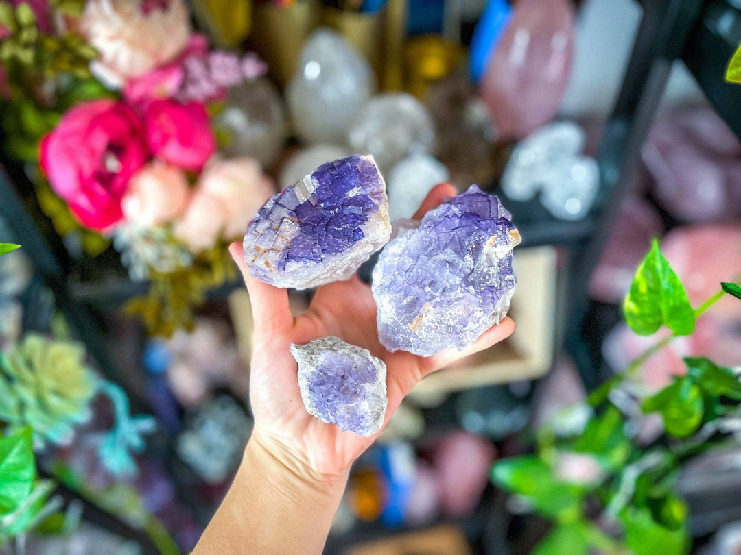 Purple Cubic Fluorite Specimen - Esme and Elodie