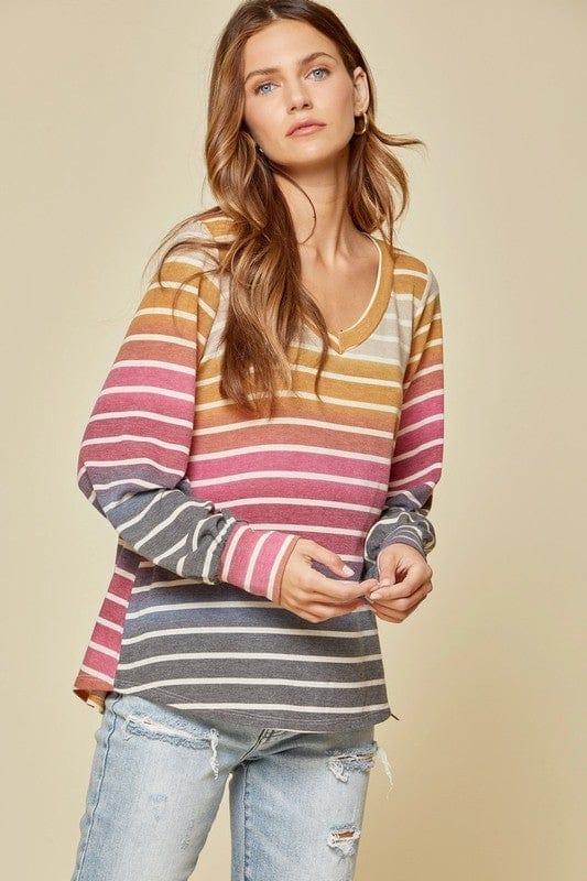 Rainbow Bright- women's striped pull over - Esme and Elodie