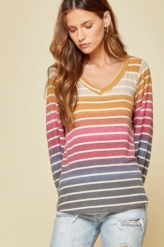 Rainbow Bright- women's striped pull over - Esme and Elodie