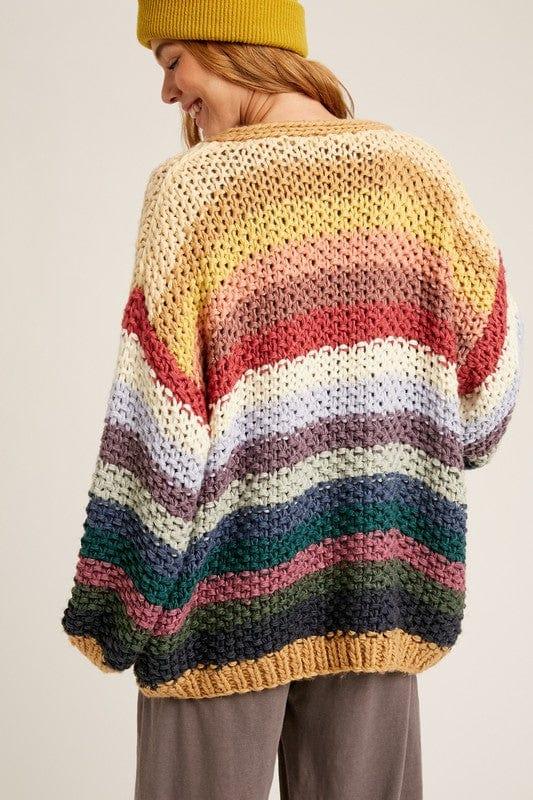 Rainbow crocheted sweater - Esme and Elodie