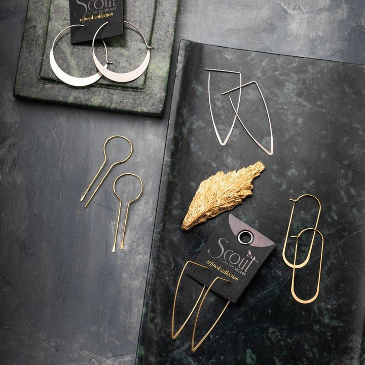 Refined Earring Collection - Cosmic Oval/Gold Vermeil - Esme and Elodie