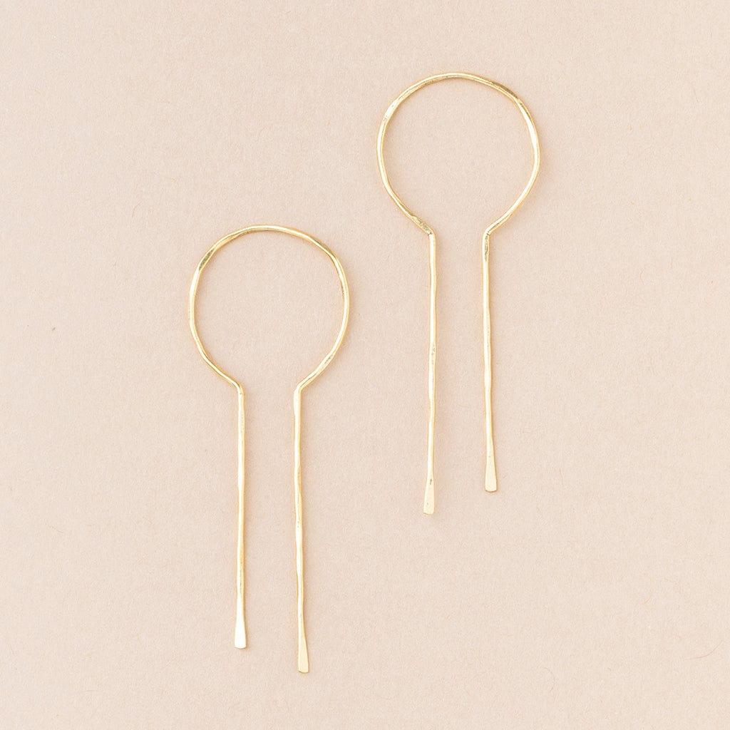 Refined Earring Collection - Equinox Keyhole Hoop/Gold Vermeil - Esme and Elodie