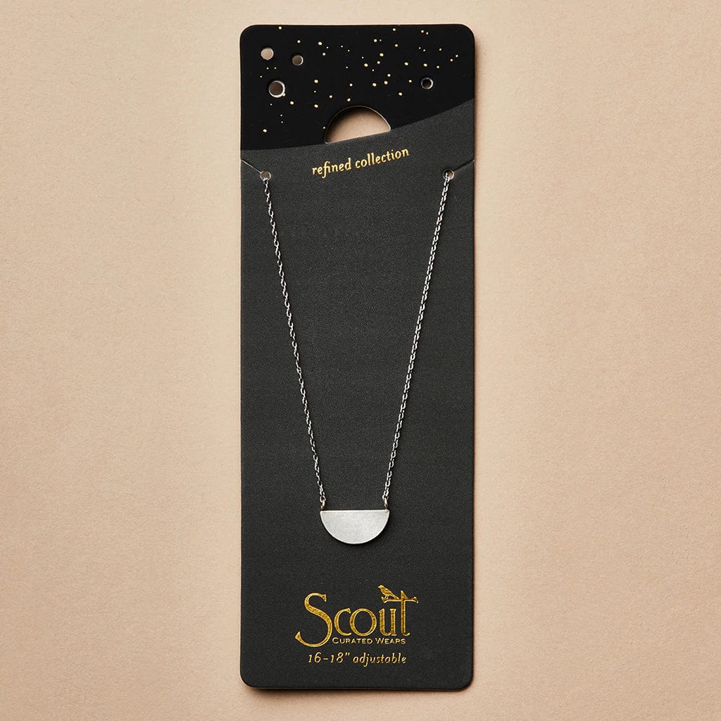 Refined Necklace Collection - Half Moon/Silver - Esme and Elodie