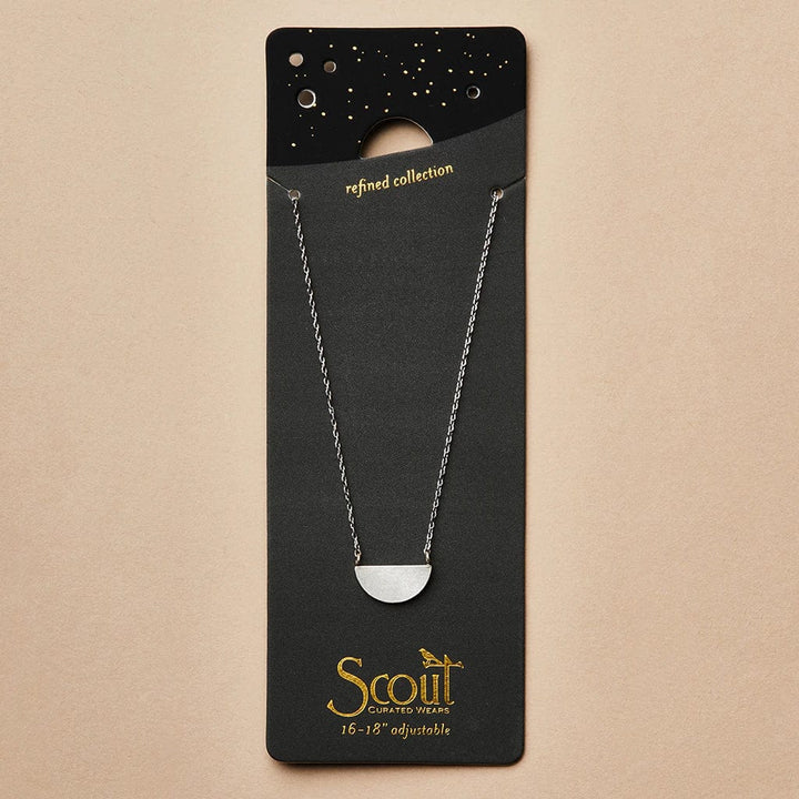 Refined Necklace Collection - Half Moon/Silver - Esme and Elodie