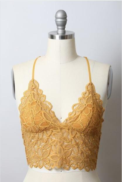 Romance Me in Buttercup- lacy longline bralette - Esme and Elodie