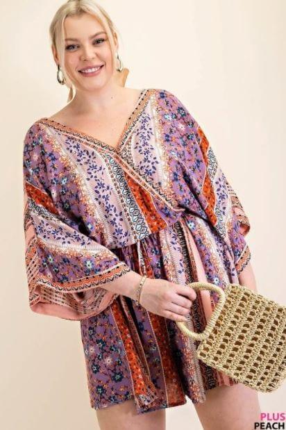 Romp around- Mismatched rayon romper - Esme and Elodie