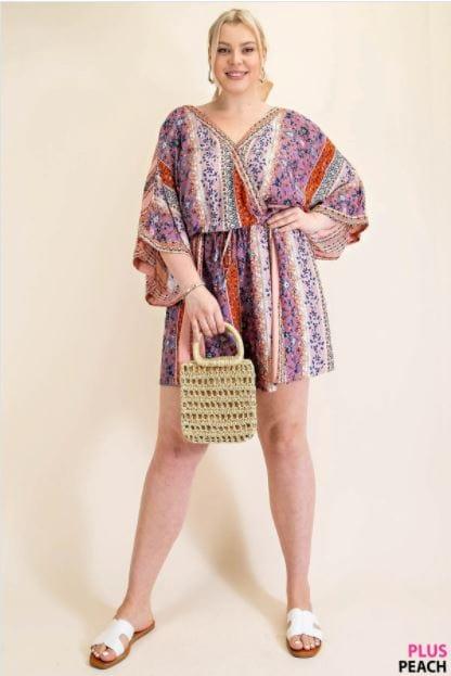 Romp around- Mismatched rayon romper - Esme and Elodie