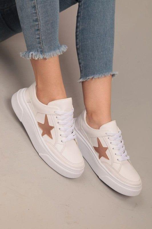 Rose Gold Star Sneaker - Esme and Elodie