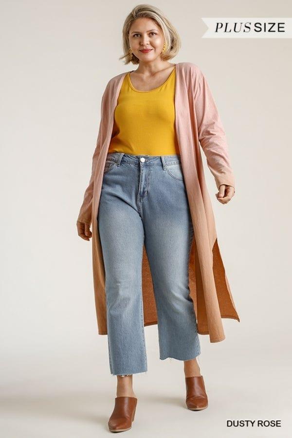 Rose Sunset- plus size rose ombre duster - Esme and Elodie