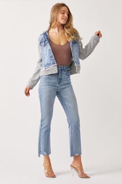 Rylen- womens high rise flare cut jeans - Esme and Elodie