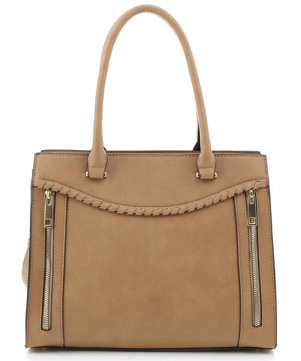 Saddle- dark tan whipstitch purse - Esme and Elodie