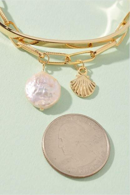 Shell- layered chain bracelet - Esme and Elodie