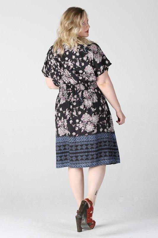 Sleepless Nights- plus size dolman style button down dress - Esme and Elodie