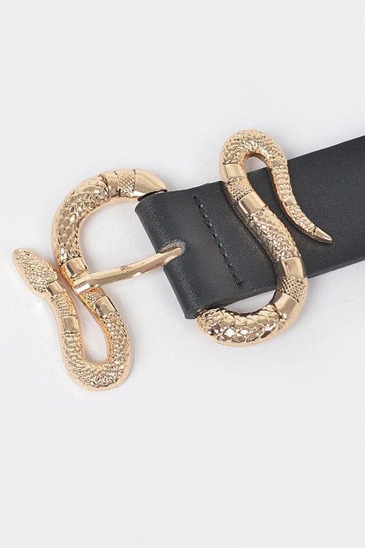 Snake Charmer womens belt with snake buckle - Esme and Elodie