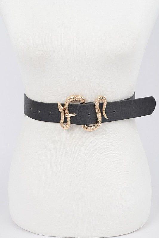 Snake Charmer womens belt with snake buckle - Esme and Elodie