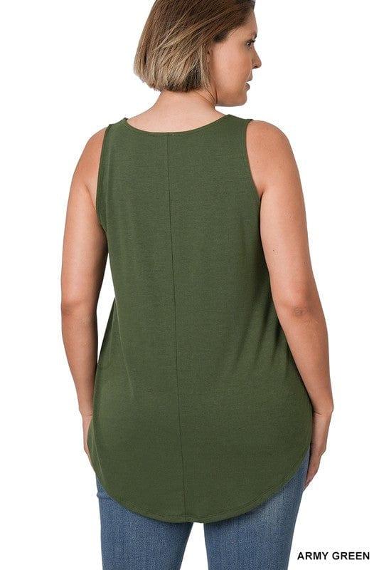Women's Soul Mates tank in Army Green - Esme and Elodie