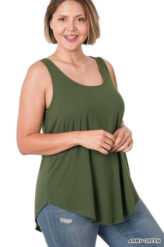 Women's Soul Mates tank in Army Green - Esme and Elodie