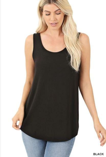 Plus Women's Soul Mates- the perfect tank Black - Esme and Elodie