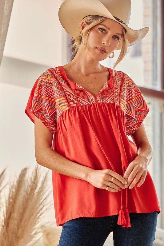 Spicy- woven babydoll with embroidery - Esme and Elodie