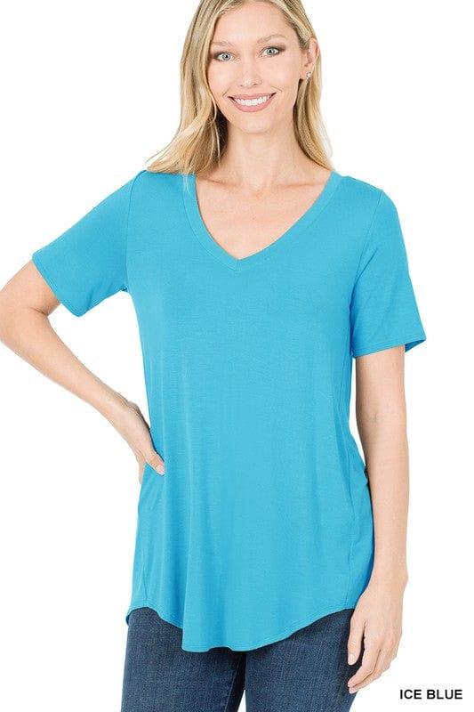 Staple T- best selling womens and plus size t-shirt- Ice Blue - Esme and Elodie