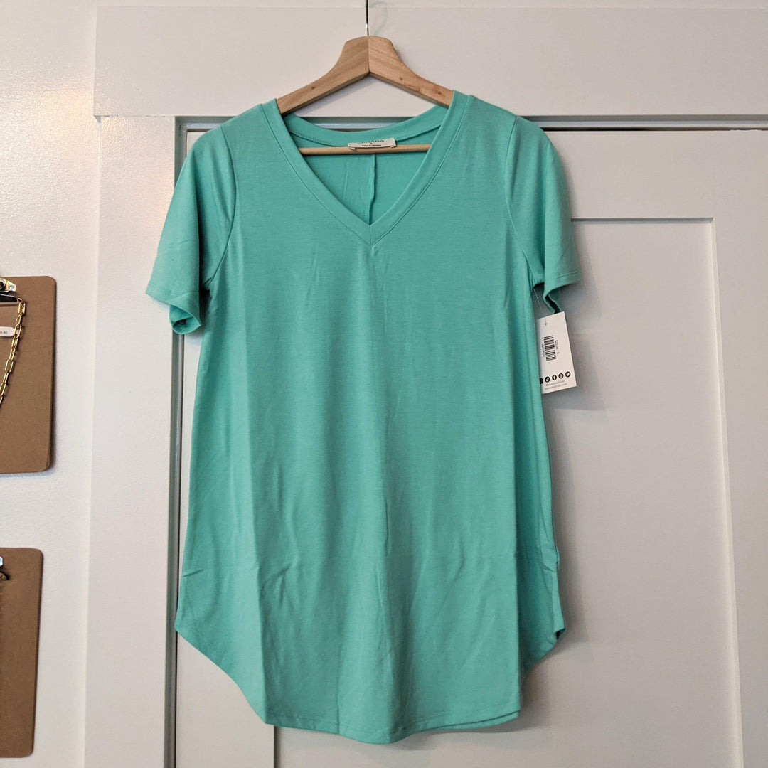 Staple T- best selling womens and plus size t-shirt In Aqua - Esme and Elodie