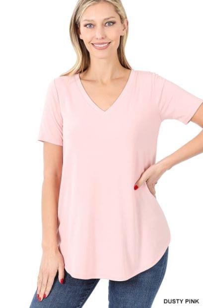 Women's Staple T- best selling t-shirt in Dusty Pink - Esme and Elodie