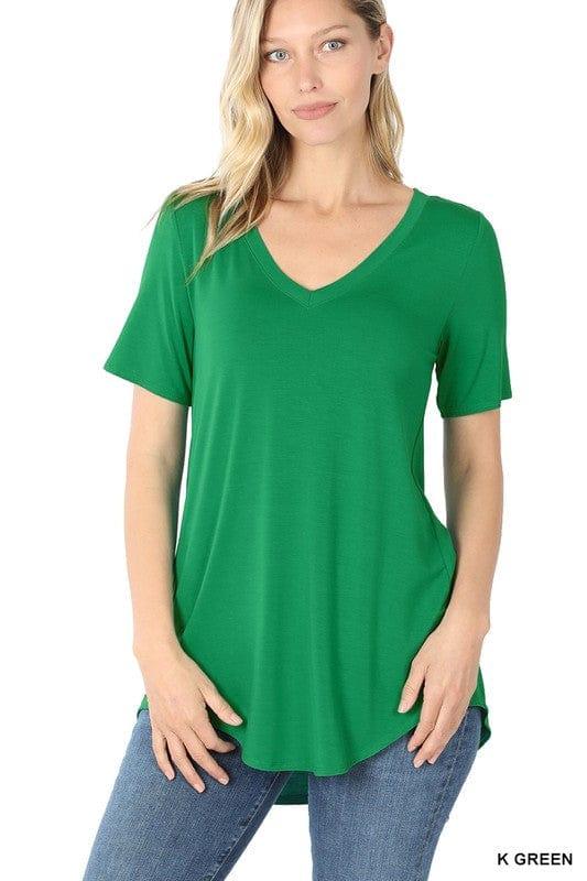 Staple T- best selling womens and plus size t-shirt- Kelly Green - Esme and Elodie