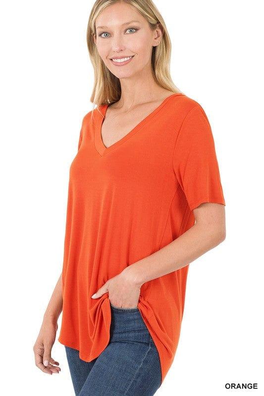 Staple T- best selling womens and plus size t-shirt- Orange - Esme and Elodie