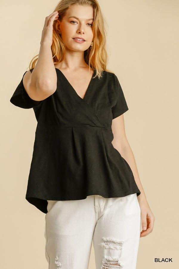 Stay with me- split detail on sleeve babydoll top - Esme and Elodie