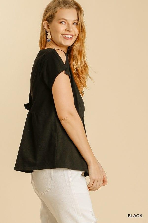 Stay with me- split detail on sleeve babydoll top - Esme and Elodie