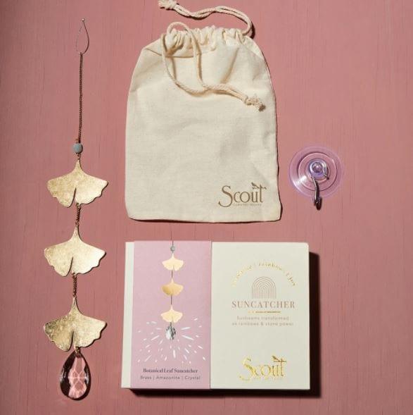 Suncatcher- Botanical Leaf/Amazonite - Esme and Elodie
